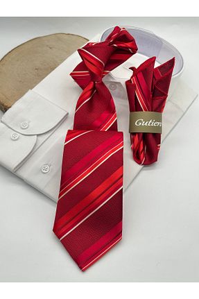 کراوات قرمز مردانه میکروفیبر Gutiero - کد 937904360