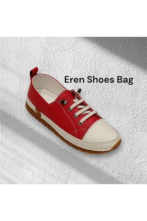 کفش کژوال قرمز زنانه چرم خالص EREN SHOES BAG - کد 937907169