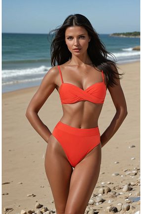 ست بیکینی نارنجی زنانه پلی استر Pierre Cardin - کد 920050543