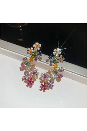گوشواره جواهر رنگی Pelin Aksesuar - کد 937923284