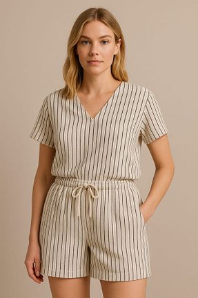 شلوارک و برمودا سفید زنانه رگولار enmodaiçgiyim - کد 937937004