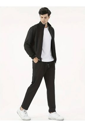 ست گرمکن مشکی مردانه پنبه - پلی استر - الاستین Last fashion - کد 887775575