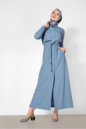 مانتو بلند حجاب آبی زنانه Alvina - کد 865382438