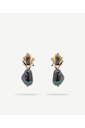 گوشواره جواهر طلائی مروارید Yargıcı - کد 855442502