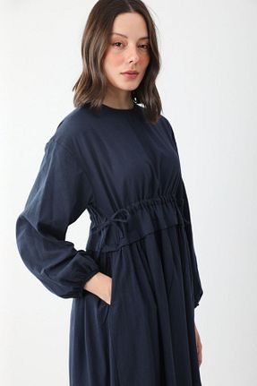 لباس حجاب سرمه ای اورسایز ZÜLAYS - کد 938016520