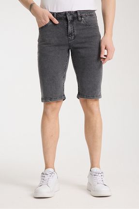 شلوارک و برمودا طوسی مردانه رگولار muzzo jeans - کد 926954259