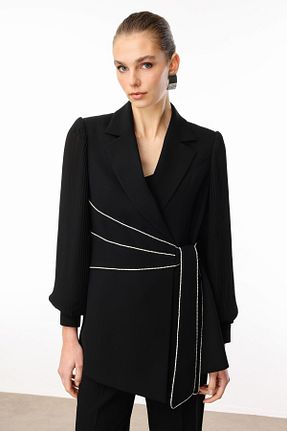 کت مشکی زنانه رگولار Moda İlgi - کد 938510321