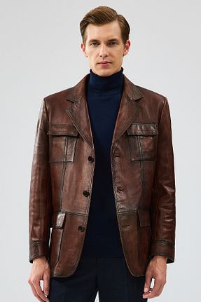کت قهوه ای مردانه Blazer Derimod - کد 3003873