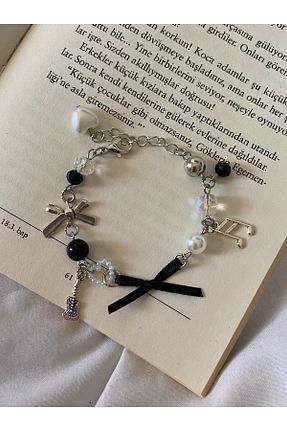 دستبند جواهر مشکی زنانه منجق bettymettys - کد 896020547