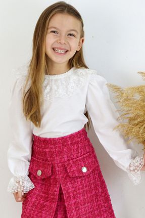 بادی سفید بچه گانه یقه دوچرخه Parla Kids - کد 362232799