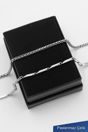 دستبند استیل (فولاد) مردانه استیل ضد زنگ TREND COLLECTİON - کد 938059953