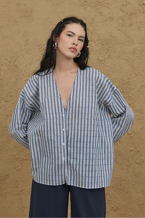 پیراهن سفید زنانه اورسایز Fahhar - کد 938026985