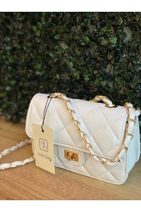 کیف دوشی سفید زنانه چرم مصنوعی Moda Lime - کد 929760935