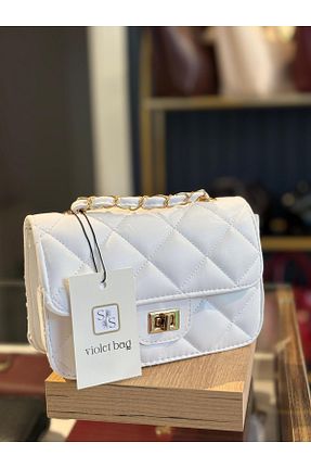 کیف دوشی سفید زنانه چرم مصنوعی Moda Lime - کد 929760935