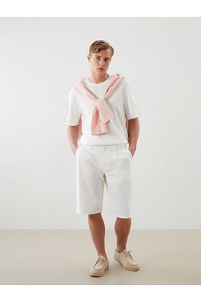 شلوارک و برمودا سفید مردانه Gabardin LC Waikiki - کد 941001139