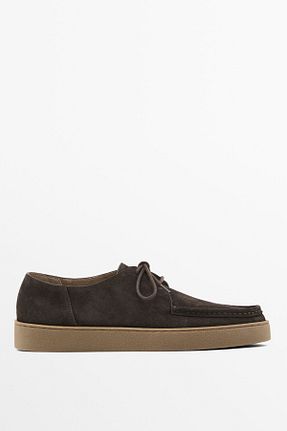 کفش کلاسیک قهوه ای مردانه چرم خالص Massimo Dutti - کد 938094949
