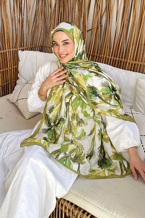 شال سبز زنانه پنبه ای lamelif - کد 935781994