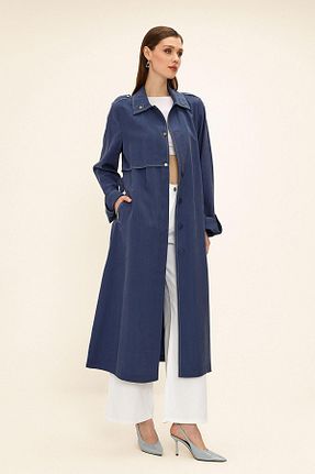 ترنچکت حجاب سرمه ای زنانه مخلوط پلی استر Olcay - کد 931397712