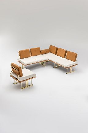 صندلی آشپزخانه نارنجی فلزی Rosse METAL FURNİTURE - کد 938218112
