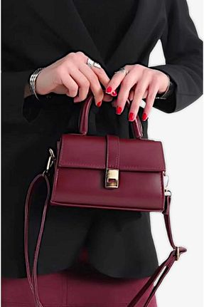 کیف دوشی زرشکی زنانه چرم مصنوعی ROSE BERRY - کد 921610425