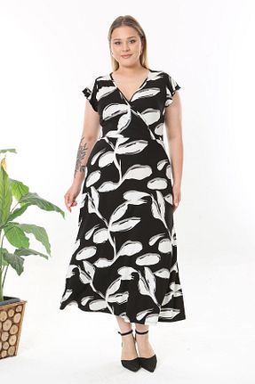 لباس سایز بزرگ رنگی زنانه ویسکون Madwilo - کد 938109990
