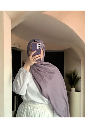 شال بنفش زنانه پنبه ای Lavena scarfs - کد 933352978