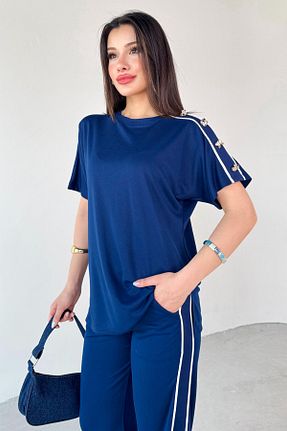 ست بالاتنه و پائین تنه رنگی زنانه رگولار Cappmoda - کد 938126348