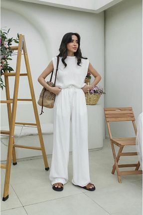شلوار رنگی زنانه کتان Havoş - کد 938132182