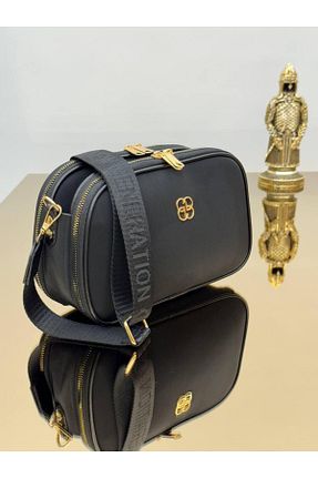 کیف دوشی مشکی زنانه چرم مصنوعی MUJGAN - کد 834458681