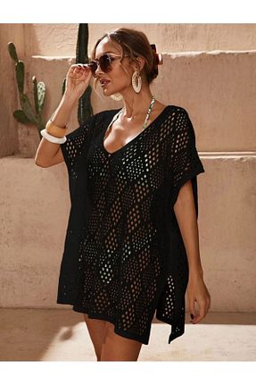 لباس ساحلی مشکی زنانه پنبه ای moda mh - کد 927191021