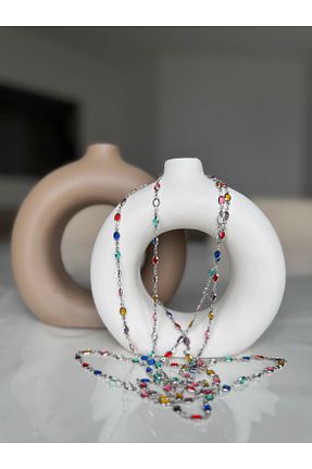 گردنبند جواهر طوسی زنانه فلزی DIERA - کد 938143685