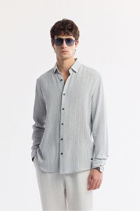 پیراهن آبی مردانه رگولار Avva - کد 938163946
