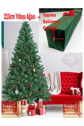 درخت کریسمس سبز 210 سانتی متر Winterfest - کد 163659340