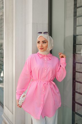 پیراهن حجاب صورتی زنانه رگولار LOCCO - کد 938167337
