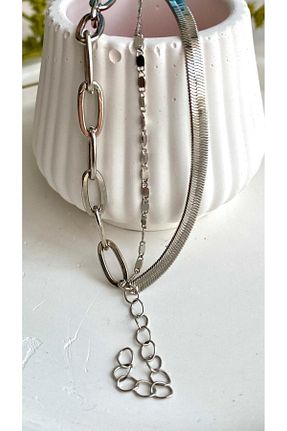 دستبند استیل (فولاد) طوسی زنانه استیل ضد زنگ Butik - کد 938169097