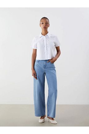 شلوار جین رنگی زنانه پاچه گشاد LC Waikiki - کد 938199354