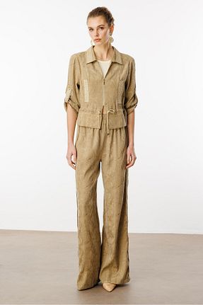 تونیک طلائی زنانه بافتنی Moda İlgi - کد 938171246