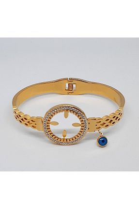 دستبند استیل (فولاد) زرد بچه گانه استیل ضد زنگ MODA - کد 938170248