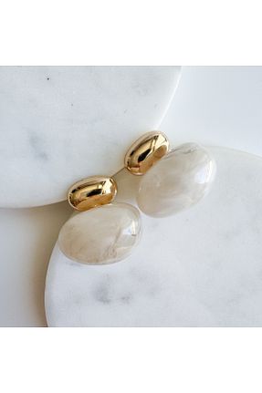 گوشواره استیل (فولاد) بژ زنانه استیل (فولاد) VenüsDesign - کد 850881896