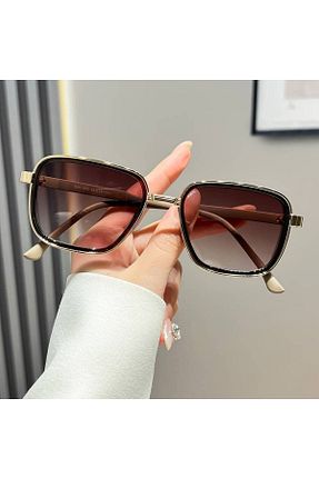 عینک آفتابی قهوه ای زنانه 55 dzmerc - کد 938196953