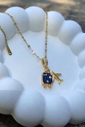 گردنبند استیل ( فولاد ) زرد زنانه استیل (فولاد) monvee - کد 938070269