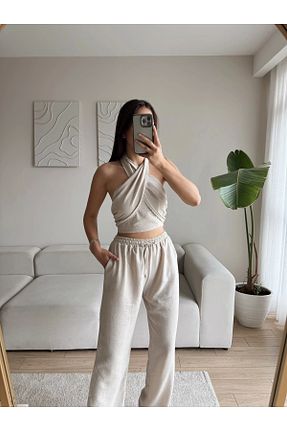 ست بالاتنه و پائین تنه رنگی زنانه بافتنی Zoom Butik - کد 928156541