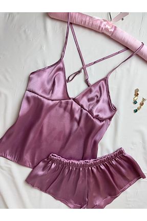 ست لباس راحتی بنفش زنانه ساده ROZENİN LINGERIE - کد 938407423