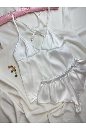 ست لباس راحتی نباتی زنانه ساده ROZENİN LINGERIE - کد 938408582