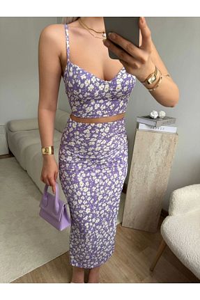 ست بالاتنه و پائین تنه رنگی زنانه بافتنی Zora Butik - کد 938218990