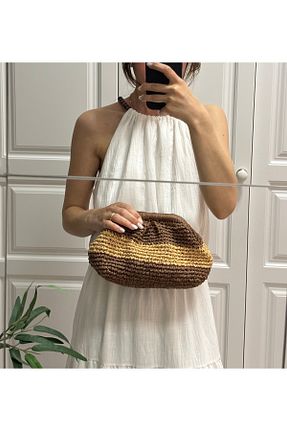 کیف دستی بژ زنانه ابعاد کوچک örgü - کد 938103165