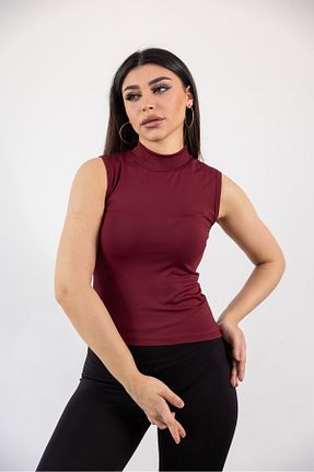بادی زرشکی زنانه یقه نیم ماهیگیر KHAB PREMİUM - کد 938277628