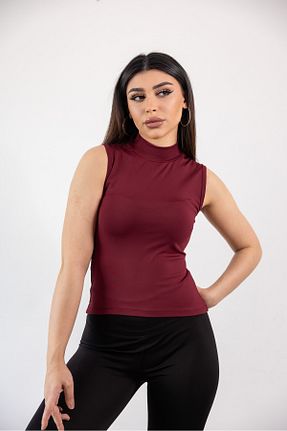 بادی زرشکی زنانه یقه نیم ماهیگیر KHAB PREMİUM - کد 938277628