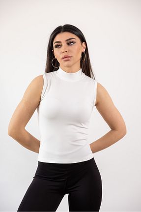 بادی سفید زنانه یقه نیم ماهیگیر KHAB PREMİUM - کد 938277582
