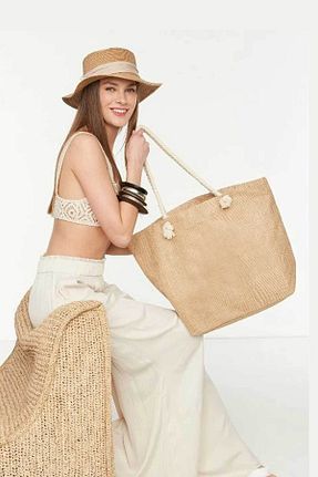 کیف ساحلی قهوه ای زنانه حصیر Woys Bags - کد 679439854